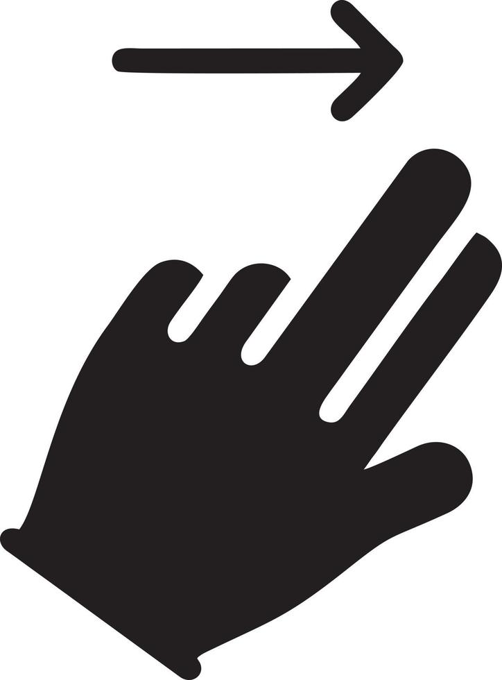 Hand Symbol Symbol Vektor Bild. Illustration von das isoliert Finger Hand berühren Mensch Design. eps 10