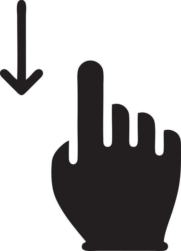 Hand Symbol Symbol Vektor Bild. Illustration von das isoliert Finger Hand berühren Mensch Design. eps 10