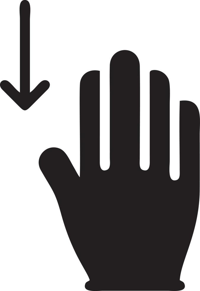 Hand Symbol Symbol Vektor Bild. Illustration von das isoliert Finger Hand berühren Mensch Design. eps 10