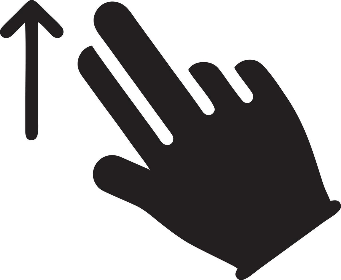 hand ikon symbol vektor bild. illustration av de isolerat finger hand Rör mänsklig design. eps 10