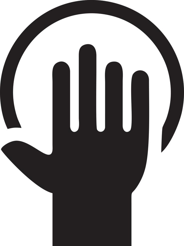 Hand Symbol Symbol Vektor Bild. Illustration von das isoliert Finger Hand berühren Mensch Design. eps 10