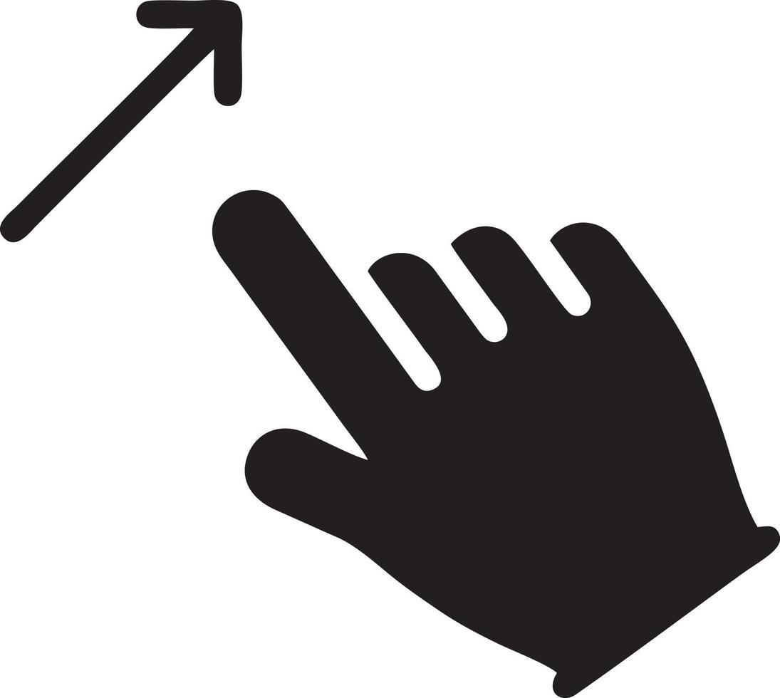 hand ikon symbol vektor bild. illustration av de isolerat finger hand Rör mänsklig design. eps 10