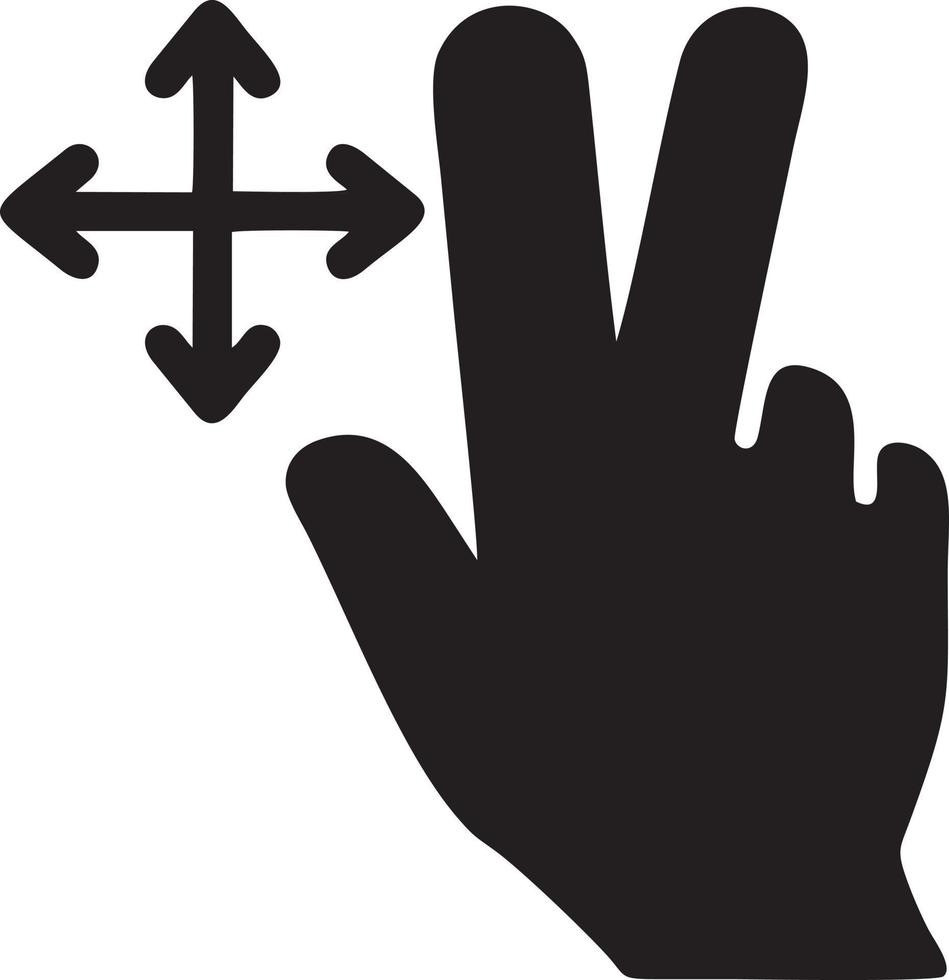 hand ikon symbol vektor bild. illustration av de isolerat finger hand Rör mänsklig design. eps 10