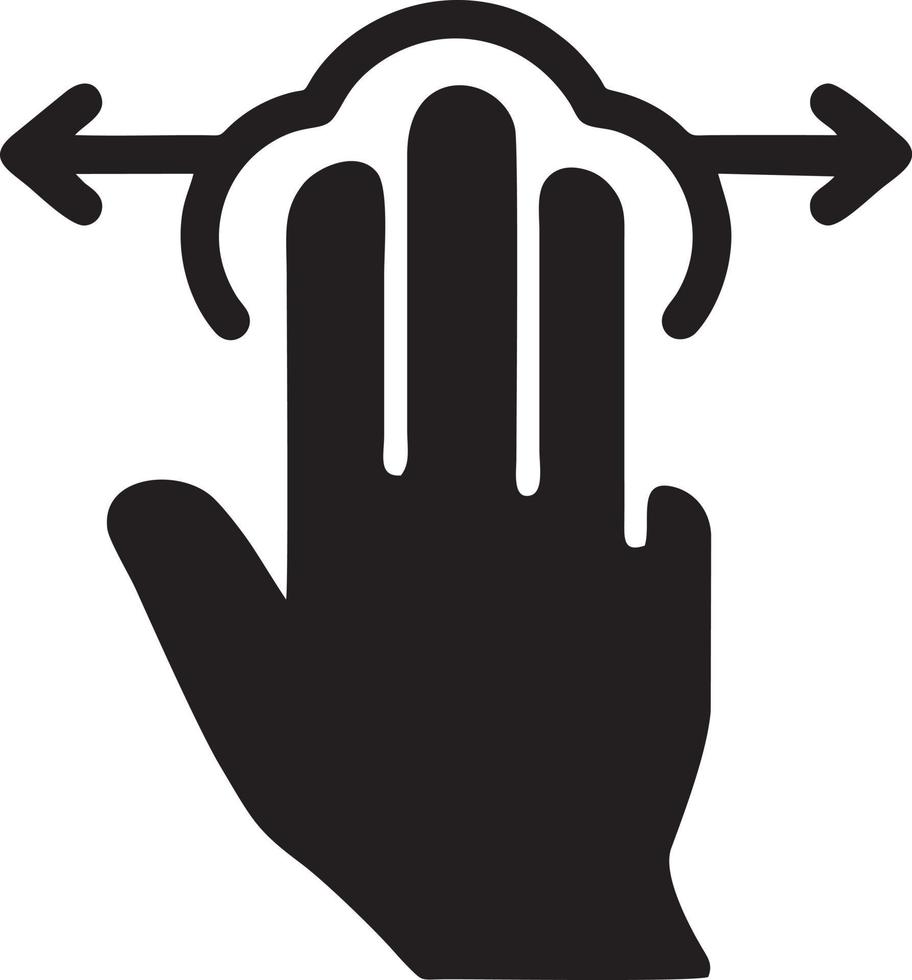 Hand Symbol Symbol Vektor Bild. Illustration von das isoliert Finger Hand berühren Mensch Design. eps 10