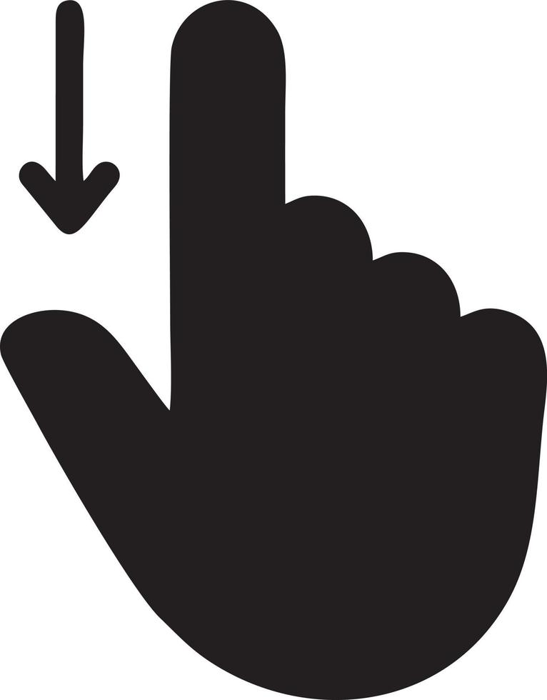 Hand Symbol Symbol Vektor Bild. Illustration von das isoliert Finger Hand berühren Mensch Design. eps 10