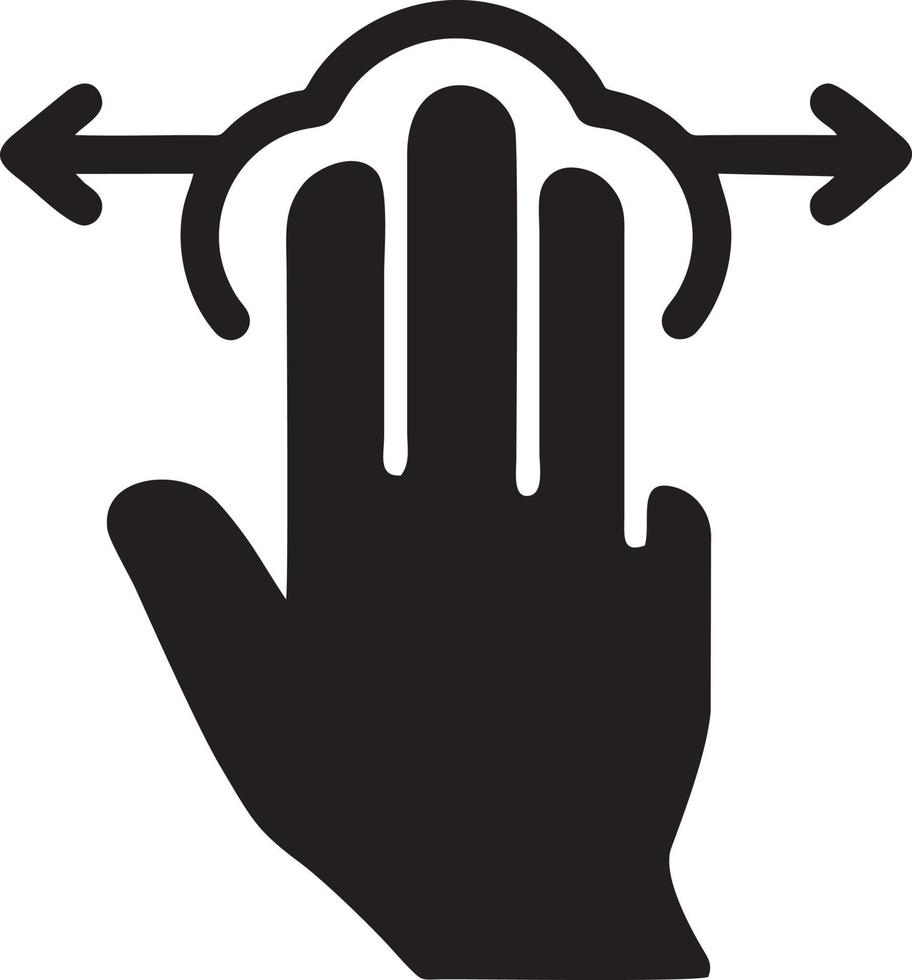 hand ikon symbol vektor bild. illustration av de isolerat finger hand Rör mänsklig design. eps 10