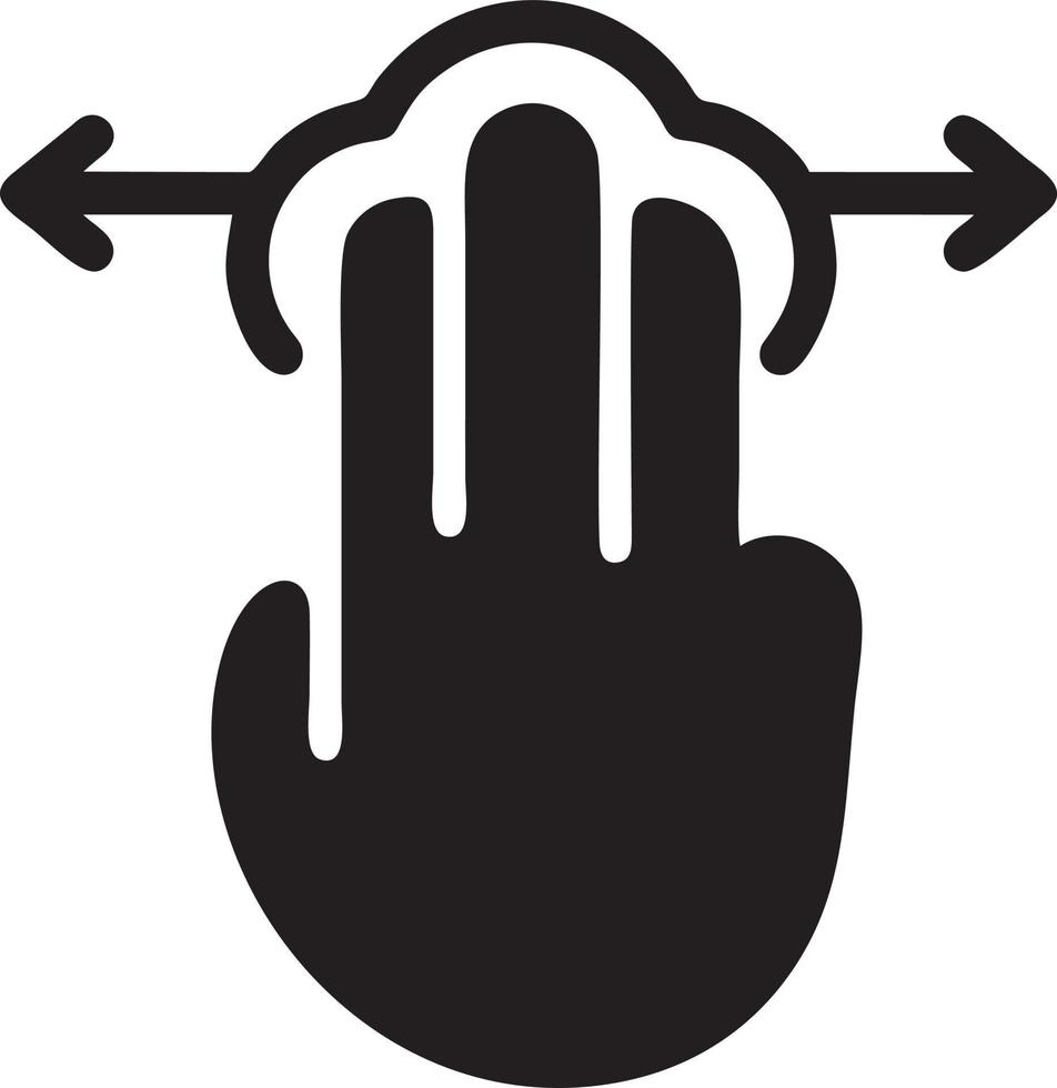 Hand Symbol Symbol Vektor Bild. Illustration von das isoliert Finger Hand berühren Mensch Design. eps 10