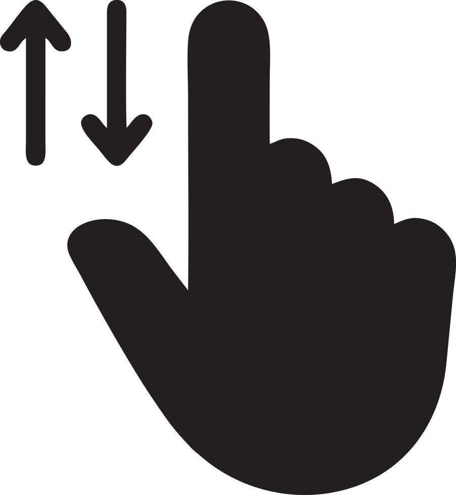 Hand Symbol Symbol Vektor Bild. Illustration von das isoliert Finger Hand berühren Mensch Design. eps 10