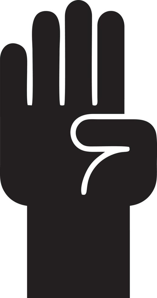 Hand Symbol Symbol Vektor Bild. Illustration von das isoliert Finger Hand berühren Mensch Design. eps 10