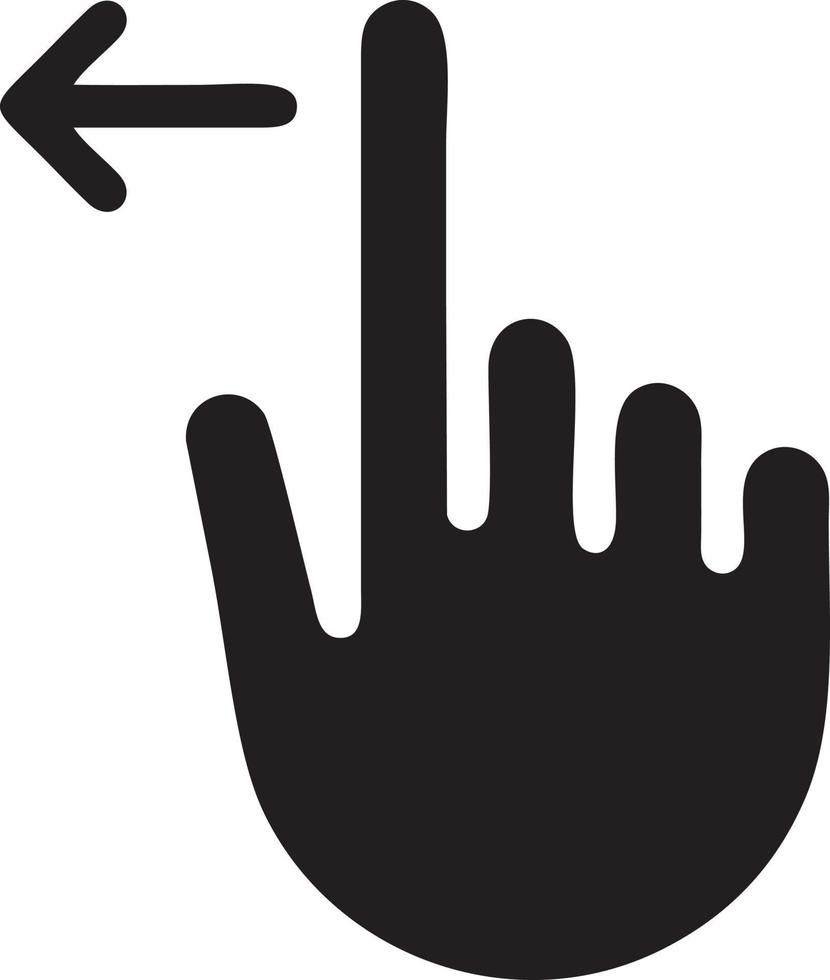 Hand Symbol Symbol Vektor Bild. Illustration von das isoliert Finger Hand berühren Mensch Design. eps 10