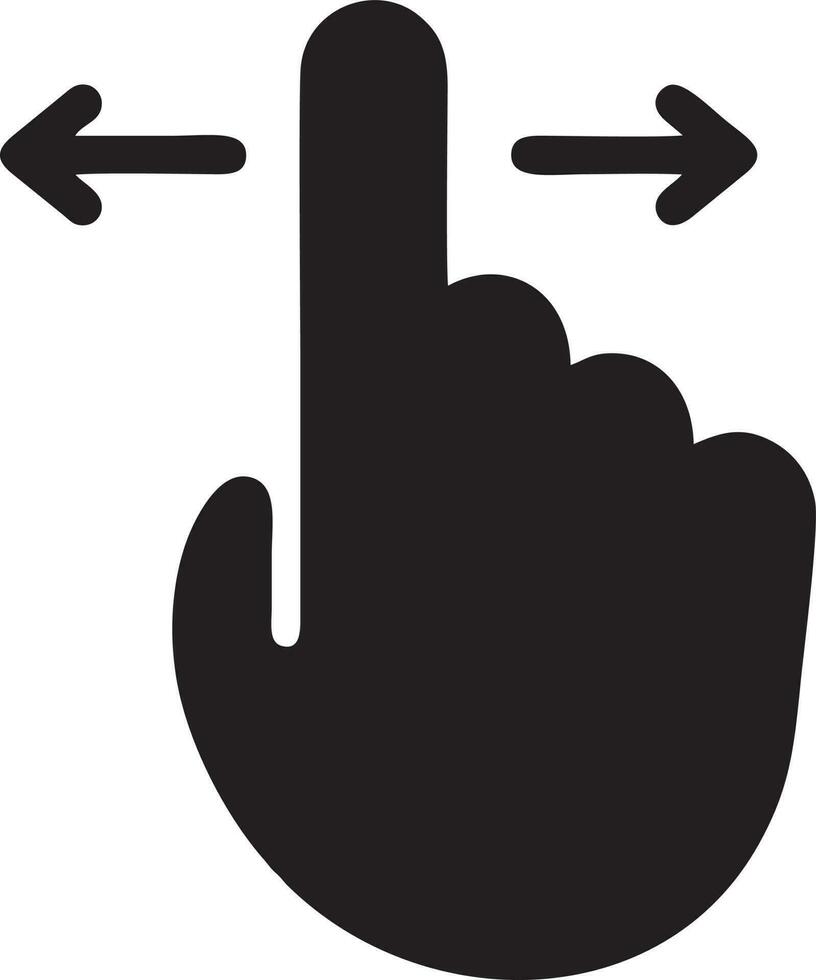 Hand Symbol Symbol Vektor Bild. Illustration von das isoliert Finger Hand berühren Mensch Design. eps 10