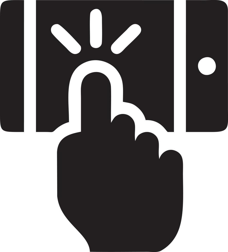 Hand Symbol Symbol Vektor Bild. Illustration von das isoliert Finger Hand berühren Mensch Design. eps 10