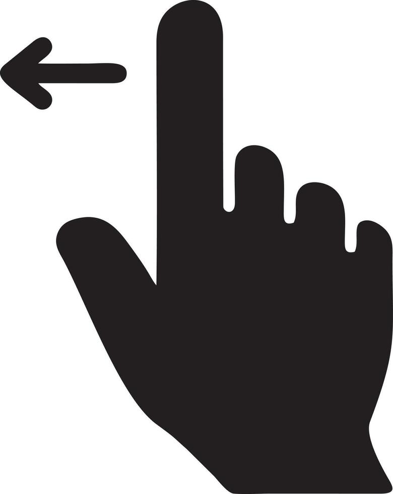 Hand Symbol Symbol Vektor Bild. Illustration von das isoliert Finger Hand berühren Mensch Design. eps 10