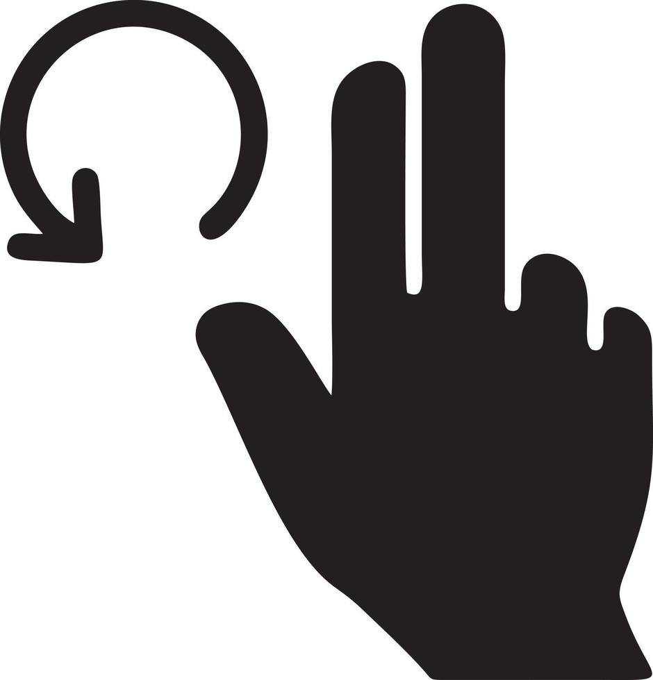 Hand Symbol Symbol Vektor Bild. Illustration von das isoliert Finger Hand berühren Mensch Design. eps 10