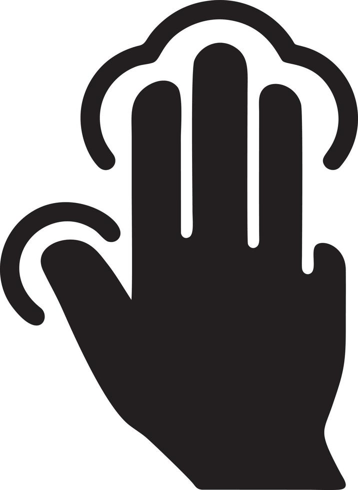 Hand Symbol Symbol Vektor Bild. Illustration von das isoliert Finger Hand berühren Mensch Design. eps 10