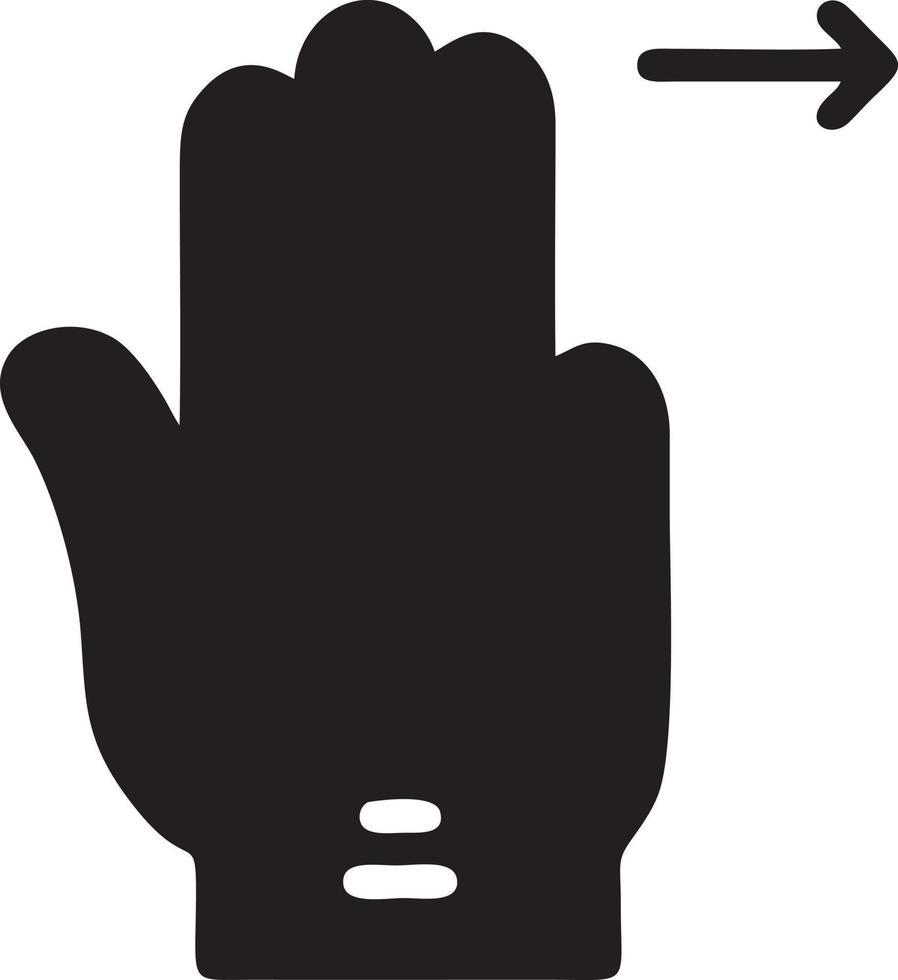 Hand Symbol Symbol Vektor Bild. Illustration von das isoliert Finger Hand berühren Mensch Design. eps 10