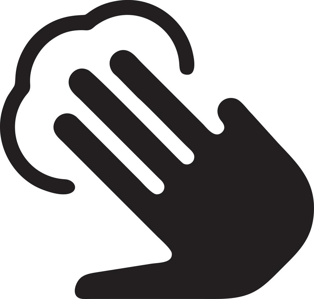 Hand Symbol Symbol Vektor Bild. Illustration von das isoliert Finger Hand berühren Mensch Design. eps 10