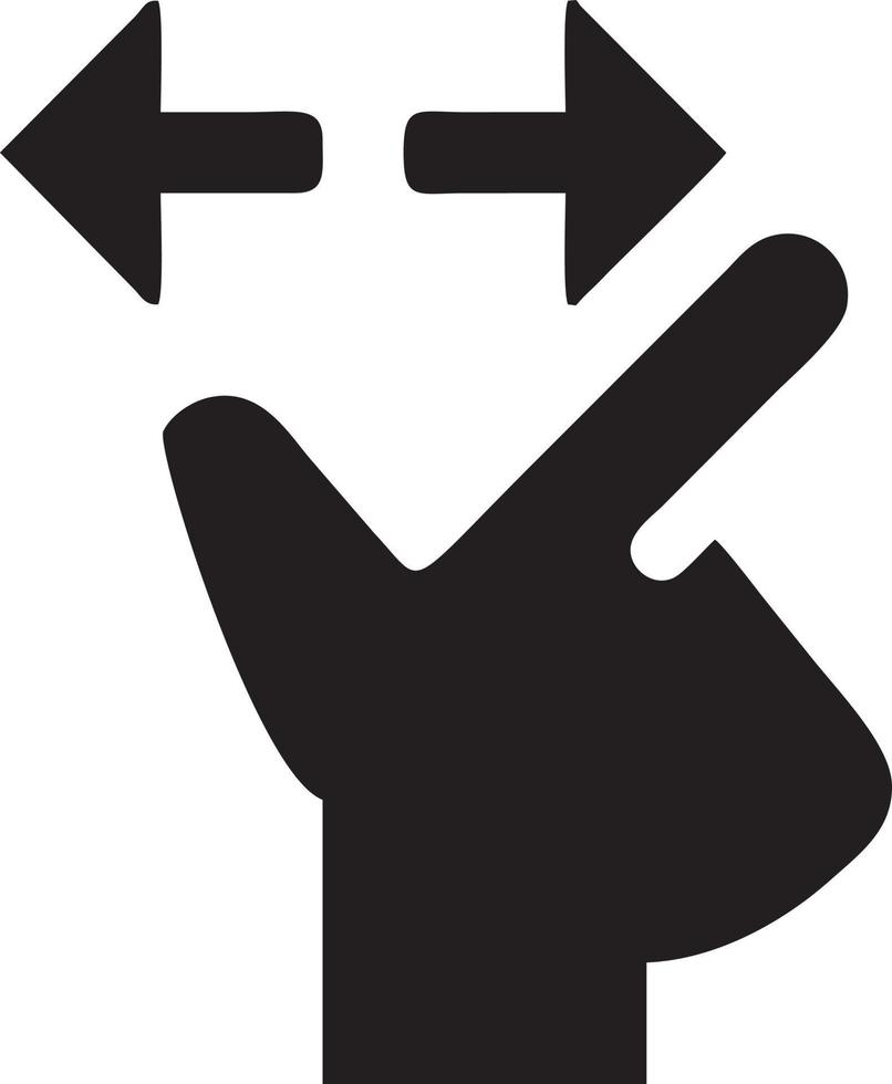 Hand Symbol Symbol Vektor Bild. Illustration von das isoliert Finger Hand berühren Mensch Design. eps 10