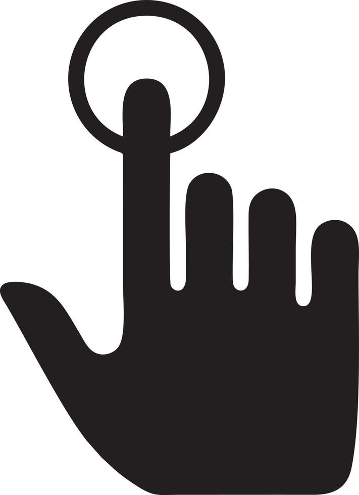 Hand Symbol Symbol Vektor Bild. Illustration von das isoliert Finger Hand berühren Mensch Design. eps 10