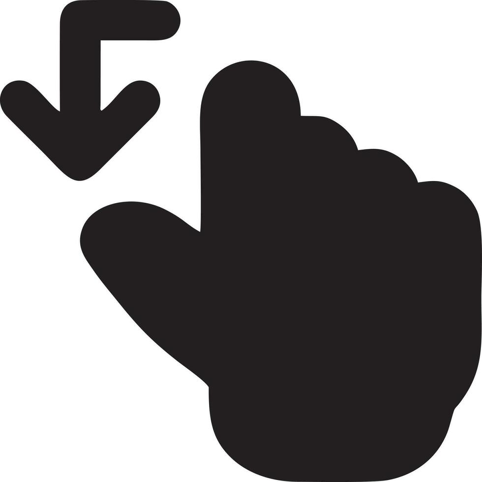 Hand Symbol Symbol Vektor Bild. Illustration von das isoliert Finger Hand berühren Mensch Design. eps 10