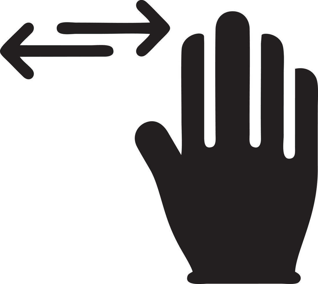 Hand Symbol Symbol Vektor Bild. Illustration von das isoliert Finger Hand berühren Mensch Design. eps 10