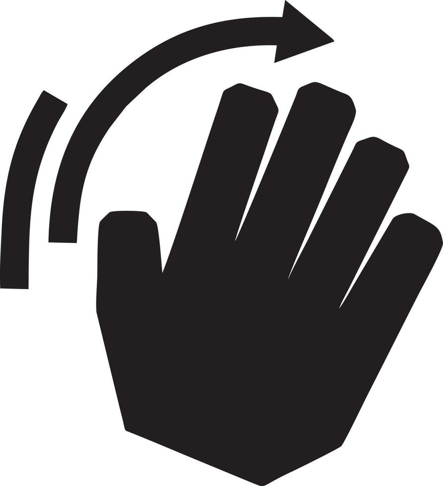 Hand Symbol Symbol Vektor Bild. Illustration von das isoliert Finger Hand berühren Mensch Design. eps 10