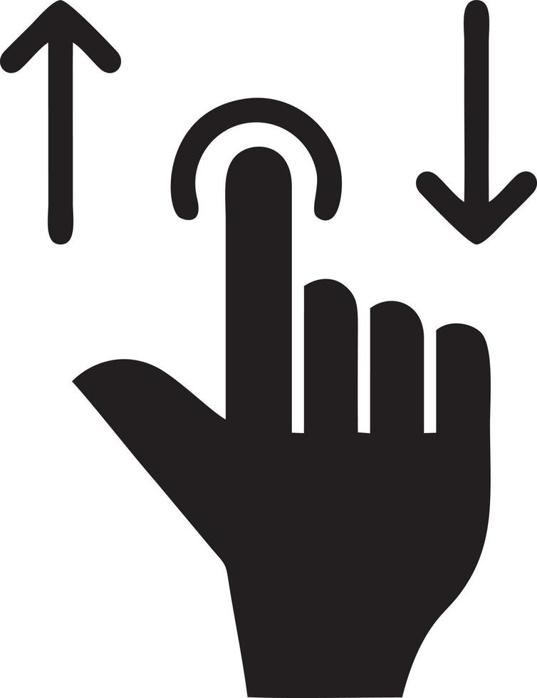 Hand Symbol Symbol Vektor Bild. Illustration von das isoliert Finger Hand berühren Mensch Design. eps 10