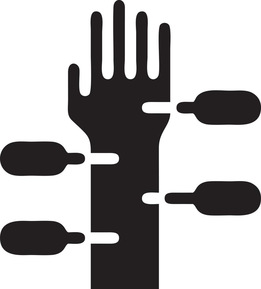 Hand Symbol Symbol Vektor Bild. Illustration von das isoliert Finger Hand berühren Mensch Design. eps 10