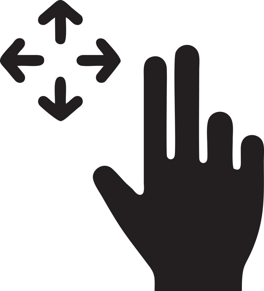 hand ikon symbol vektor bild. illustration av de isolerat finger hand Rör mänsklig design. eps 10