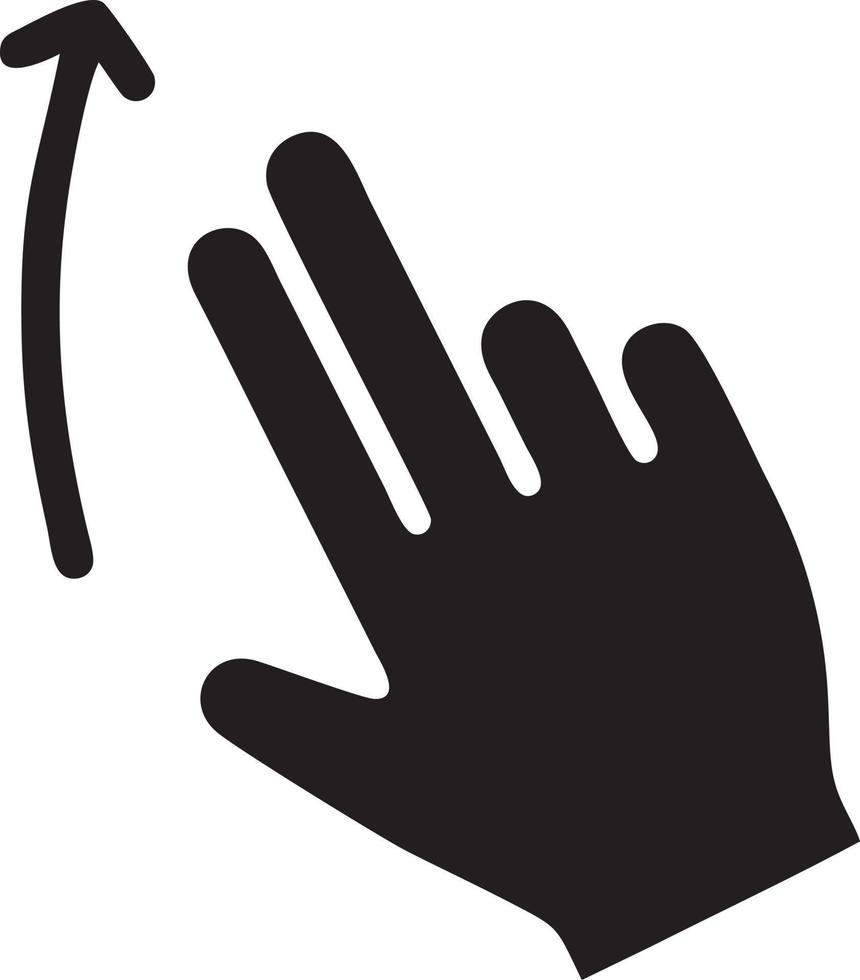 Hand Symbol Symbol Vektor Bild. Illustration von das isoliert Finger Hand berühren Mensch Design. eps 10