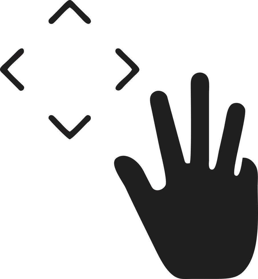 hand ikon symbol vektor bild. illustration av de isolerat finger hand Rör mänsklig design. eps 10