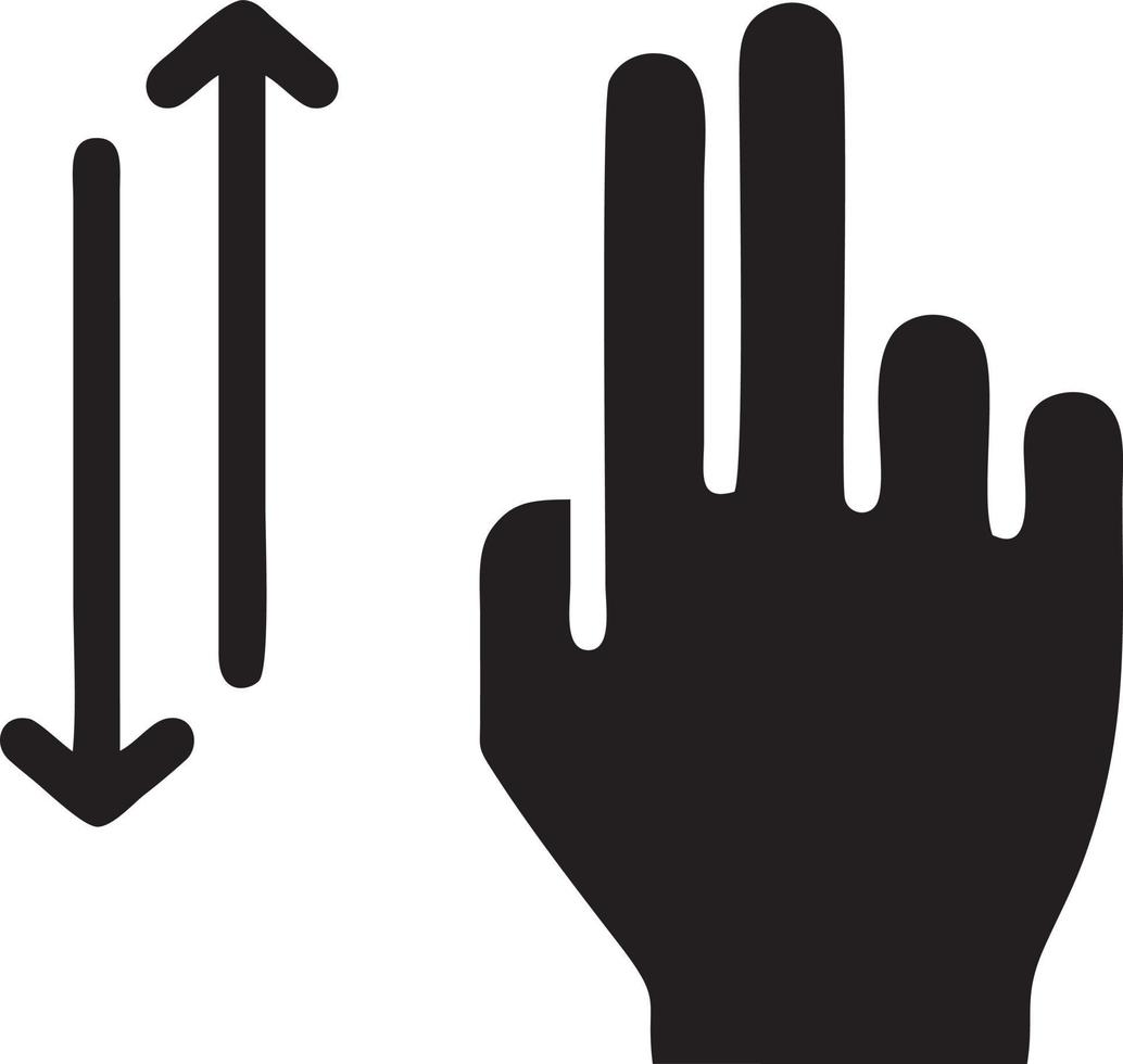 Hand Symbol Symbol Vektor Bild. Illustration von das isoliert Finger Hand berühren Mensch Design. eps 10