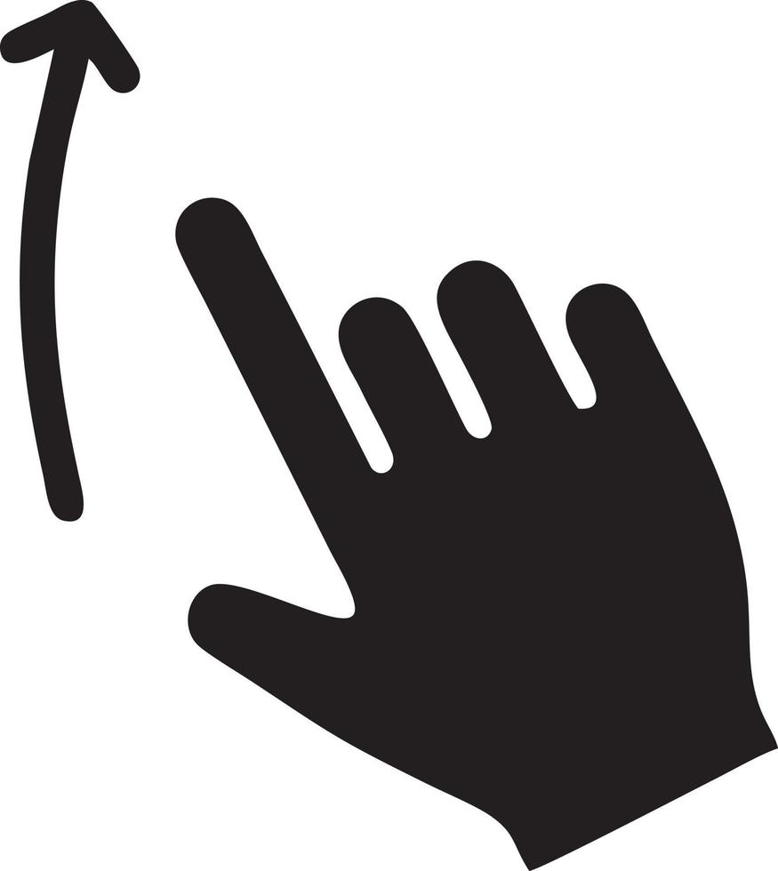 Hand Symbol Symbol Vektor Bild. Illustration von das isoliert Finger Hand berühren Mensch Design. eps 10