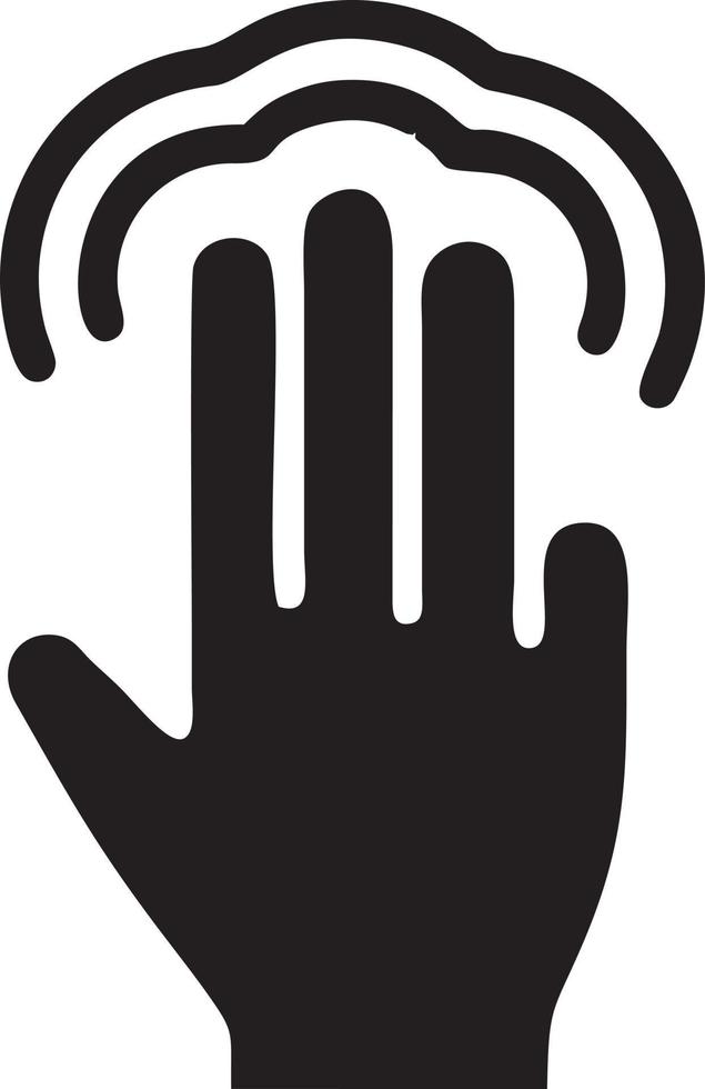 Hand Symbol Symbol Vektor Bild. Illustration von das isoliert Finger Hand berühren Mensch Design. eps 10