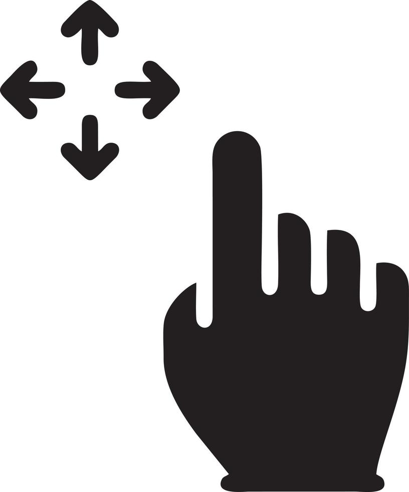 hand ikon symbol vektor bild. illustration av de isolerat finger hand Rör mänsklig design. eps 10