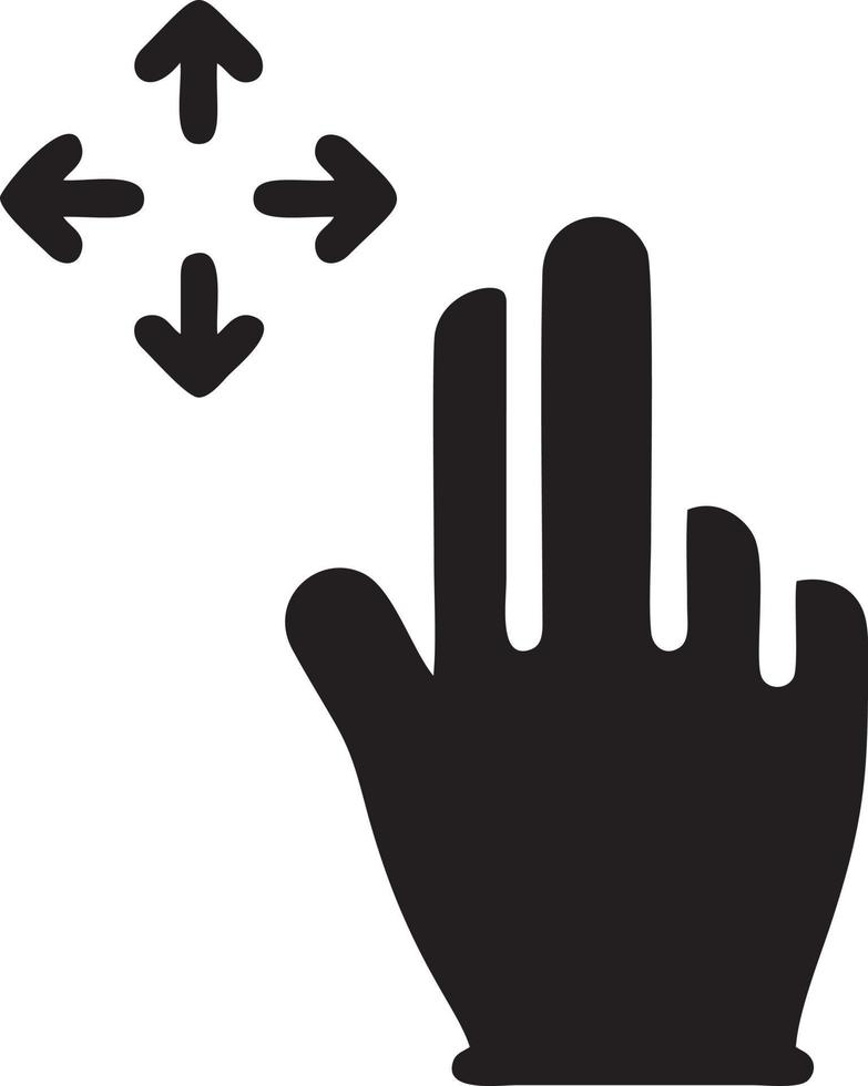 Hand Symbol Symbol Vektor Bild. Illustration von das isoliert Finger Hand berühren Mensch Design. eps 10