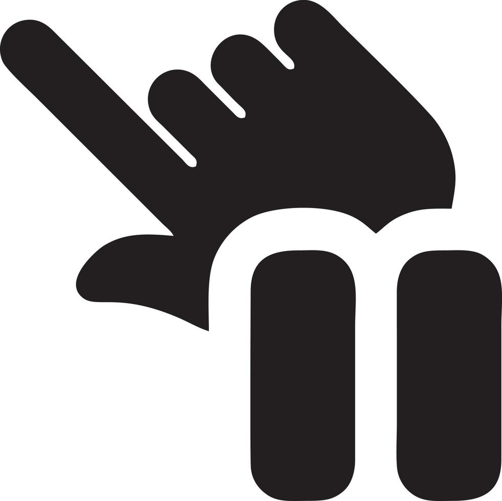 Hand Symbol Symbol Vektor Bild. Illustration von das isoliert Finger Hand berühren Mensch Design. eps 10