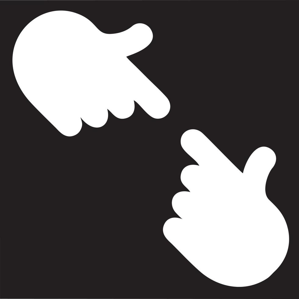 Hand Symbol Symbol Vektor Bild. Illustration von das isoliert Finger Hand berühren Mensch Design. eps 10