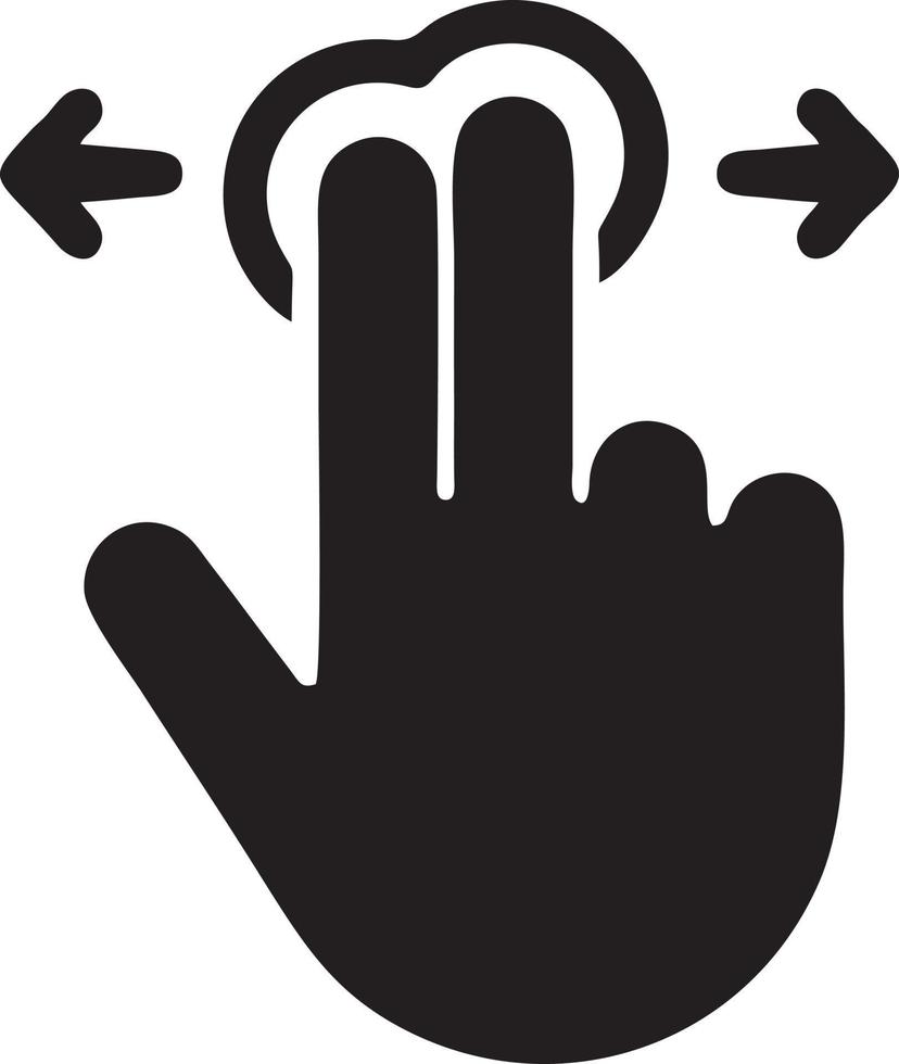 Hand Symbol Symbol Vektor Bild. Illustration von das isoliert Finger Hand berühren Mensch Design. eps 10