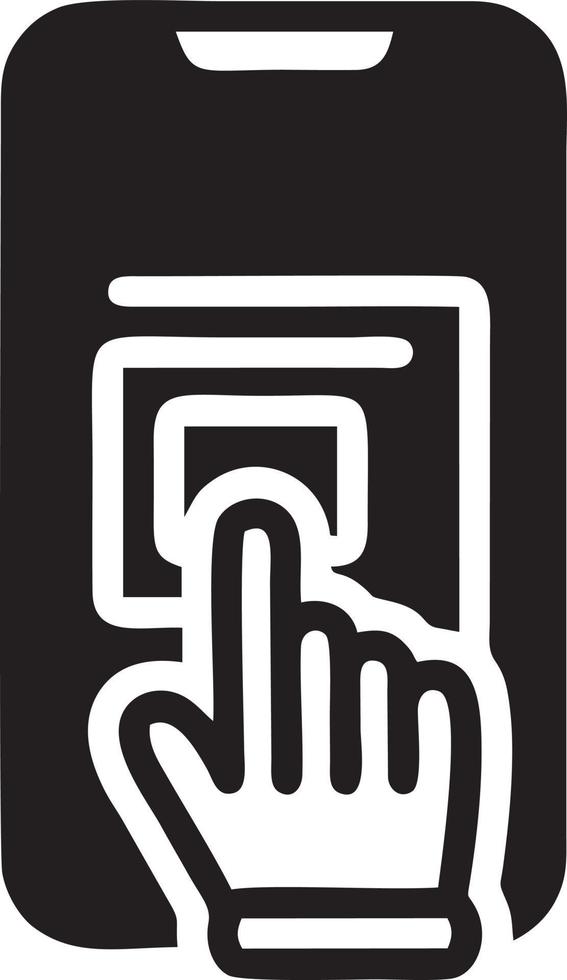 Hand Symbol Symbol Vektor Bild. Illustration von das isoliert Finger Hand berühren Mensch Design. eps 10