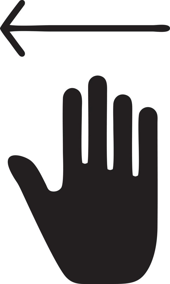 Hand Symbol Symbol Vektor Bild. Illustration von das isoliert Finger Hand berühren Mensch Design. eps 10