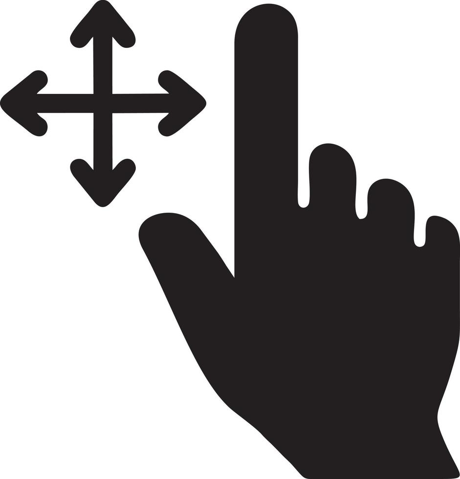 hand ikon symbol vektor bild. illustration av de isolerat finger hand Rör mänsklig design. eps 10