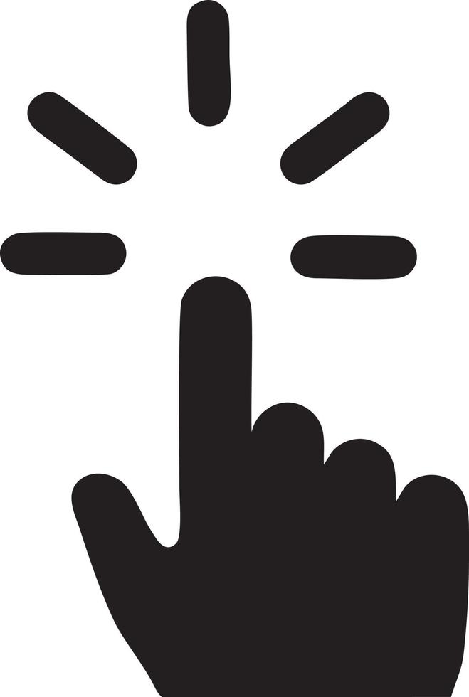 Hand Symbol Symbol Vektor Bild. Illustration von das isoliert Finger Hand berühren Mensch Design. eps 10