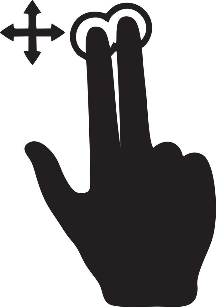 Hand Symbol Symbol Vektor Bild. Illustration von das isoliert Finger Hand berühren Mensch Design. eps 10