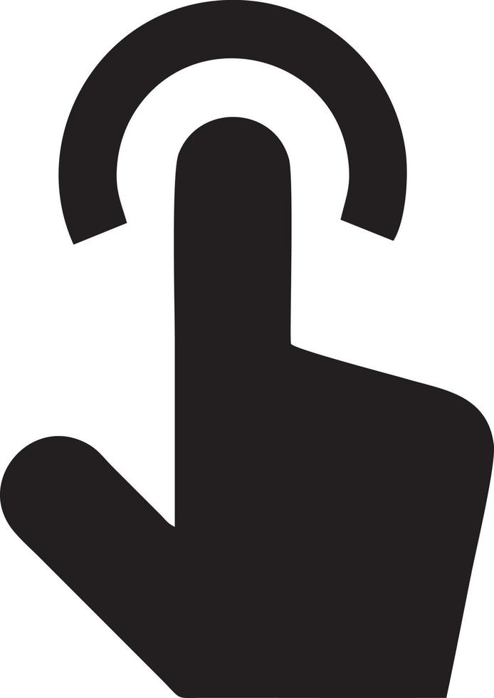 Hand Symbol Symbol Vektor Bild. Illustration von das isoliert Finger Hand berühren Mensch Design. eps 10