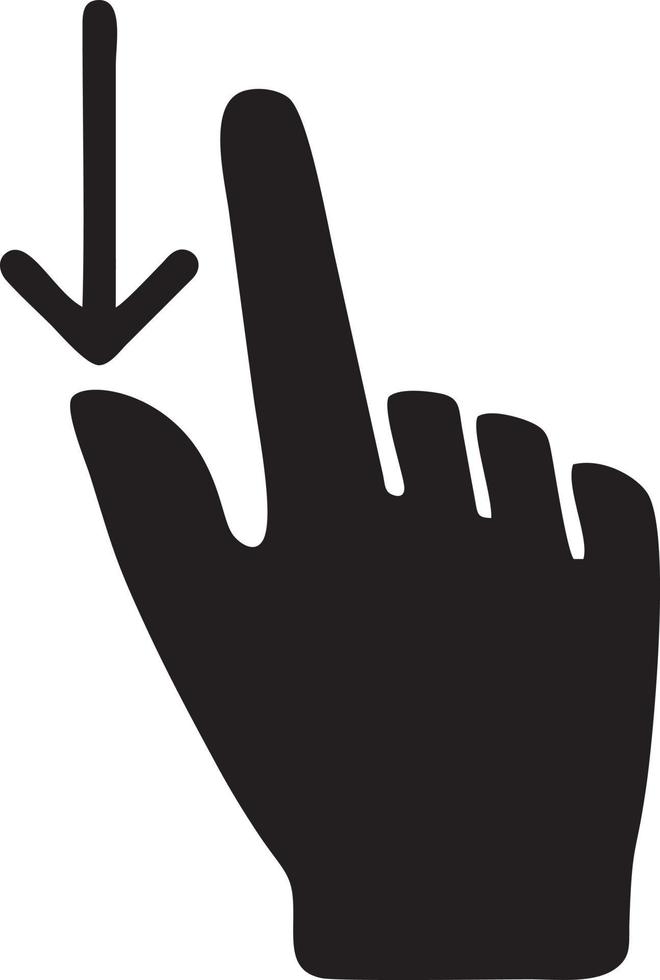 Hand Symbol Symbol Vektor Bild. Illustration von das isoliert Finger Hand berühren Mensch Design. eps 10