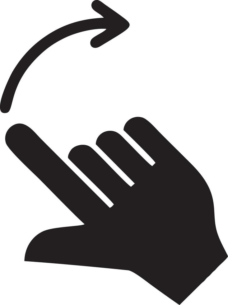 Hand Symbol Symbol Vektor Bild. Illustration von das isoliert Finger Hand berühren Mensch Design. eps 10