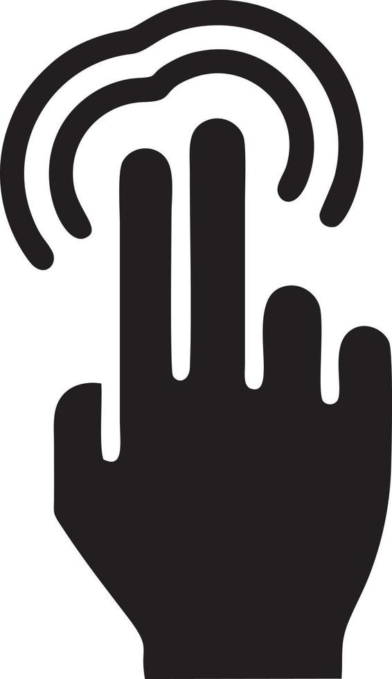 Hand Symbol Symbol Vektor Bild. Illustration von das isoliert Finger Hand berühren Mensch Design. eps 10