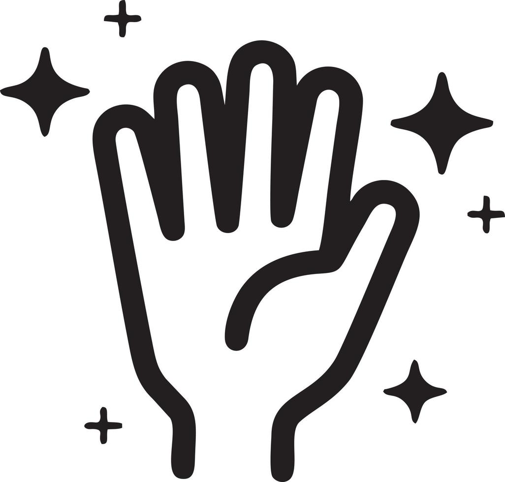 Hand Symbol Symbol Vektor Bild. Illustration von das isoliert Finger Hand berühren Mensch Design. eps 10