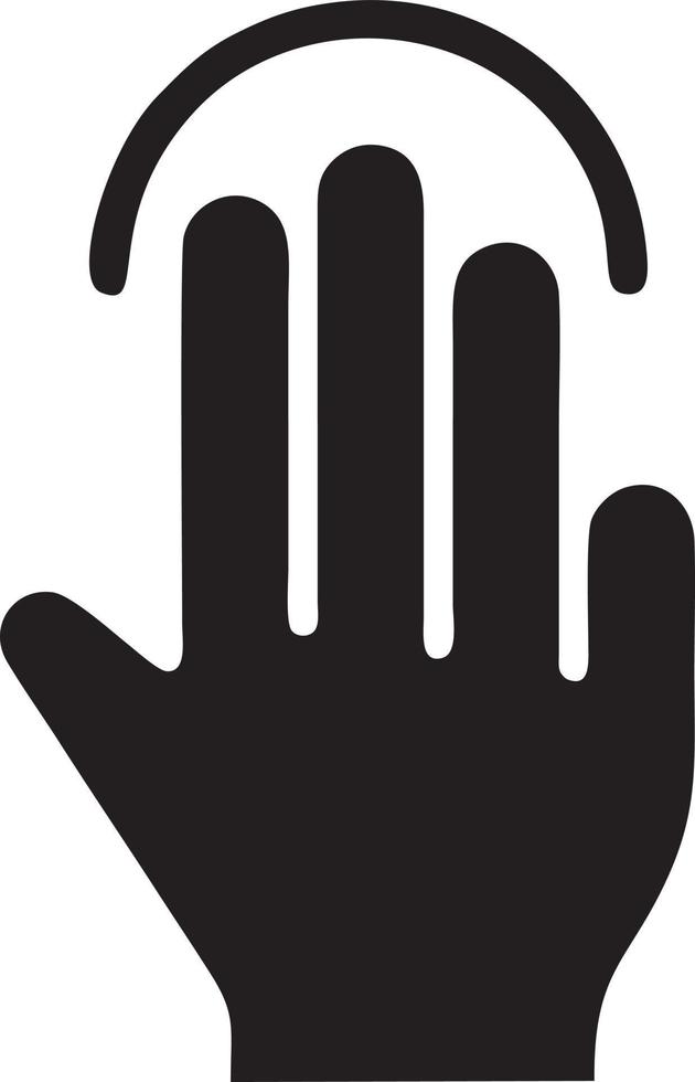 Hand Symbol Symbol Vektor Bild. Illustration von das isoliert Finger Hand berühren Mensch Design. eps 10